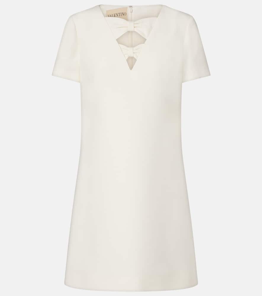 Crepe Couture bow-detail minidress