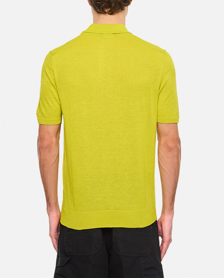 Drumohr linen-cotton polo shirt - Yellow