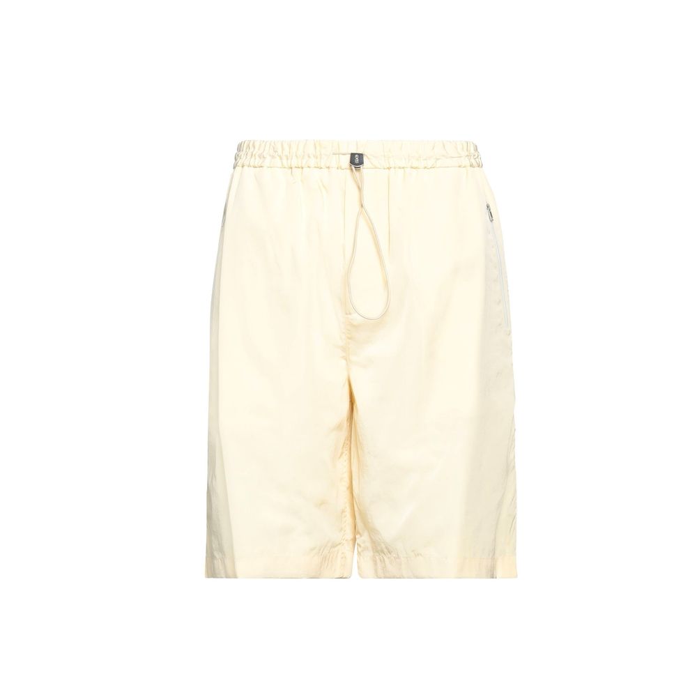 Bicolor Polyamide Shorts — Beige