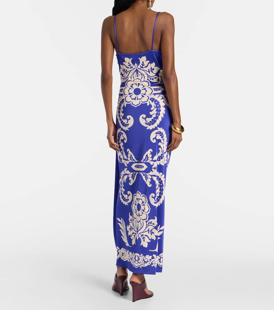 Paisley printed maxi dress