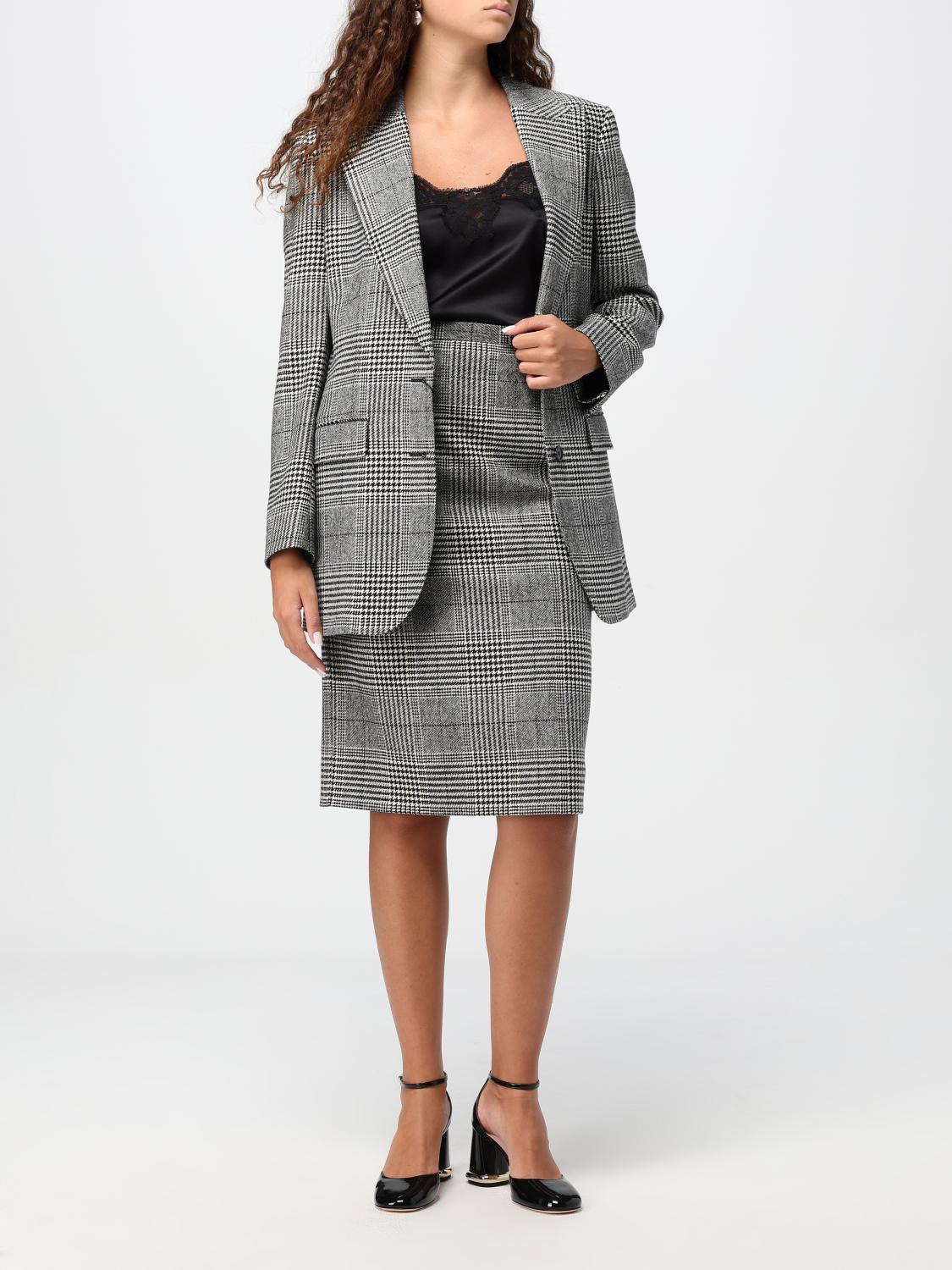 Glen-plaid blazer - Grey