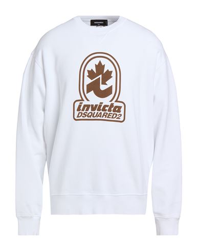 Man Sweatshirt White Size XXL Cotton