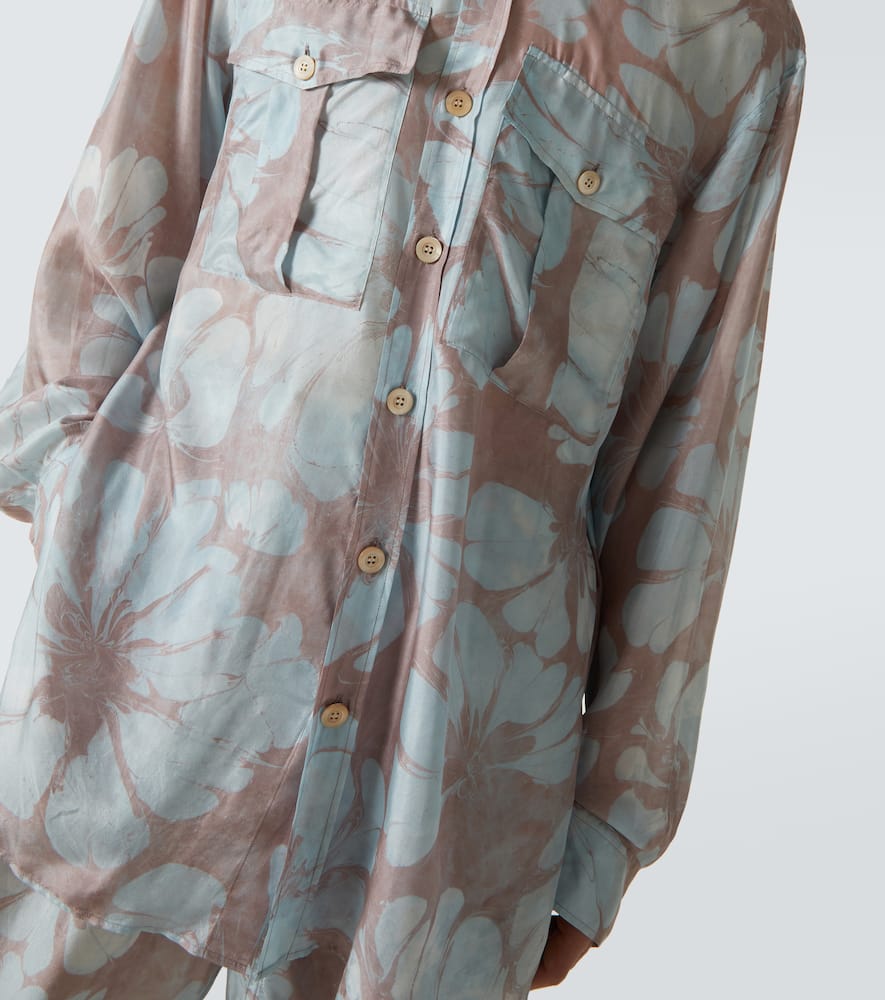 Floral silk shirt