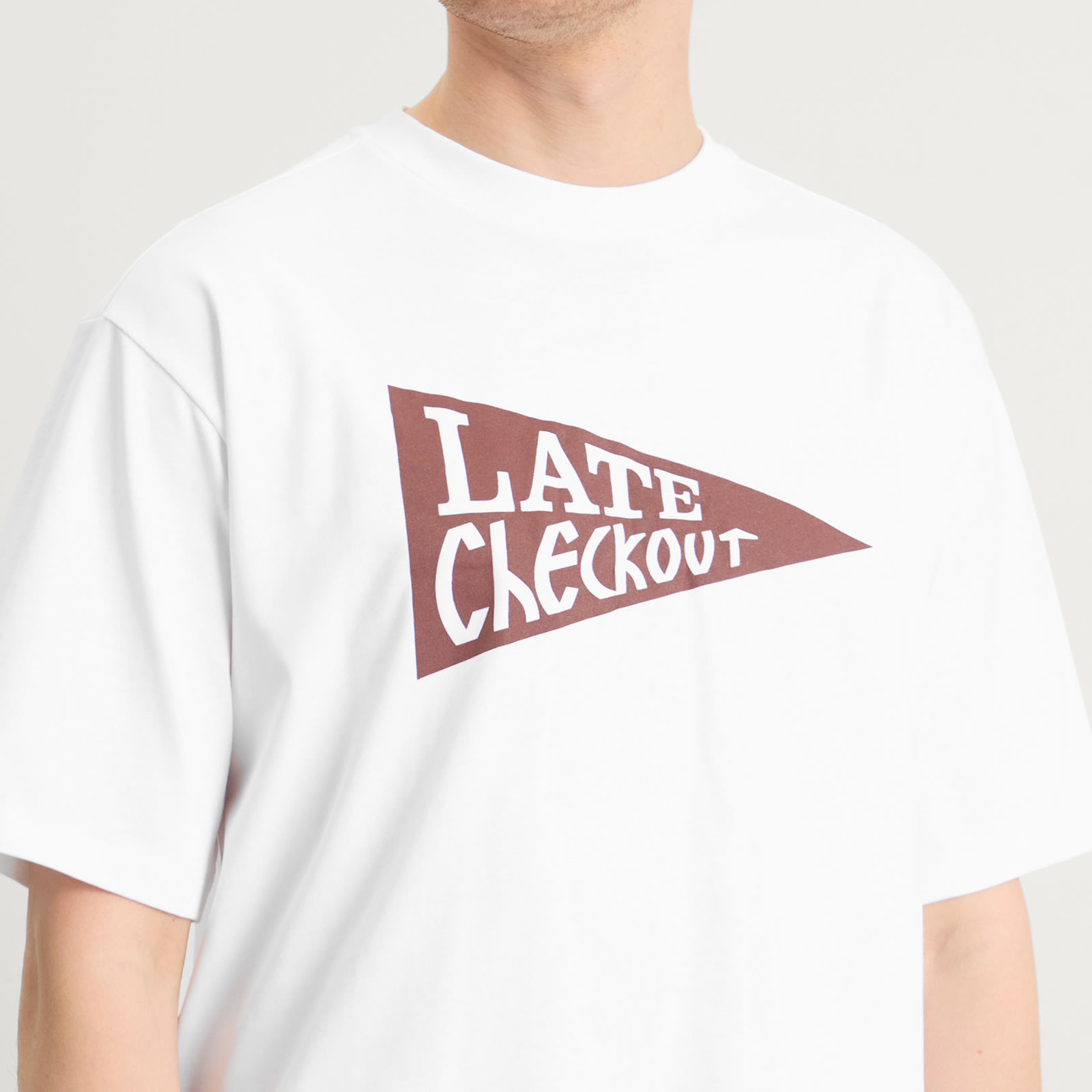 Men's Burgundy Flag T-Shirt in White