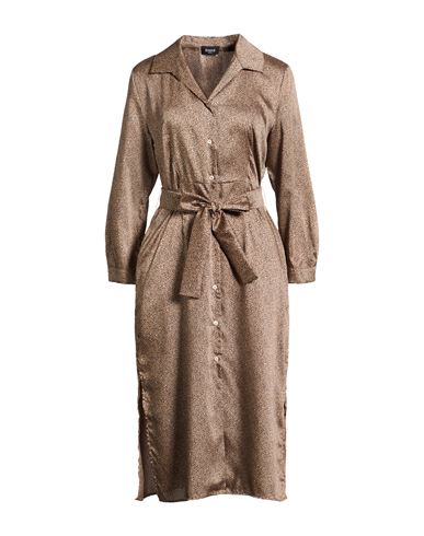 Woman Midi dress Sand Size 6 Polyester