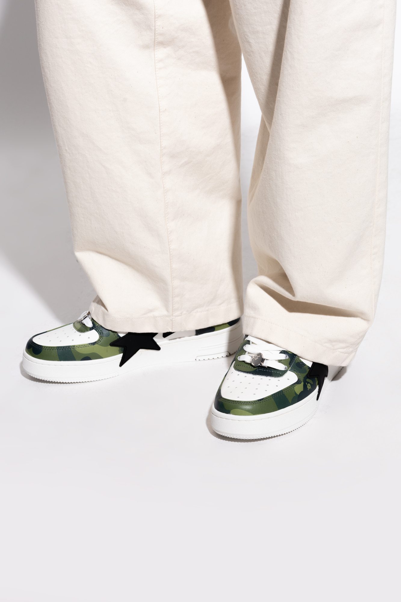 Sports Shoes With Logo, Men's, Green