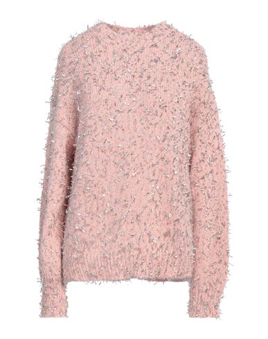 Msgm Woman Sweater Pink Size S Polyamide, Mohair wool, Alpaca wool, Metallic fiber