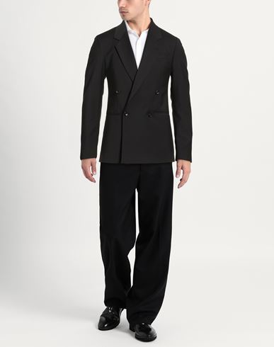Man Blazer Black Size 38 Polyester, Virgin Wool, Elastane