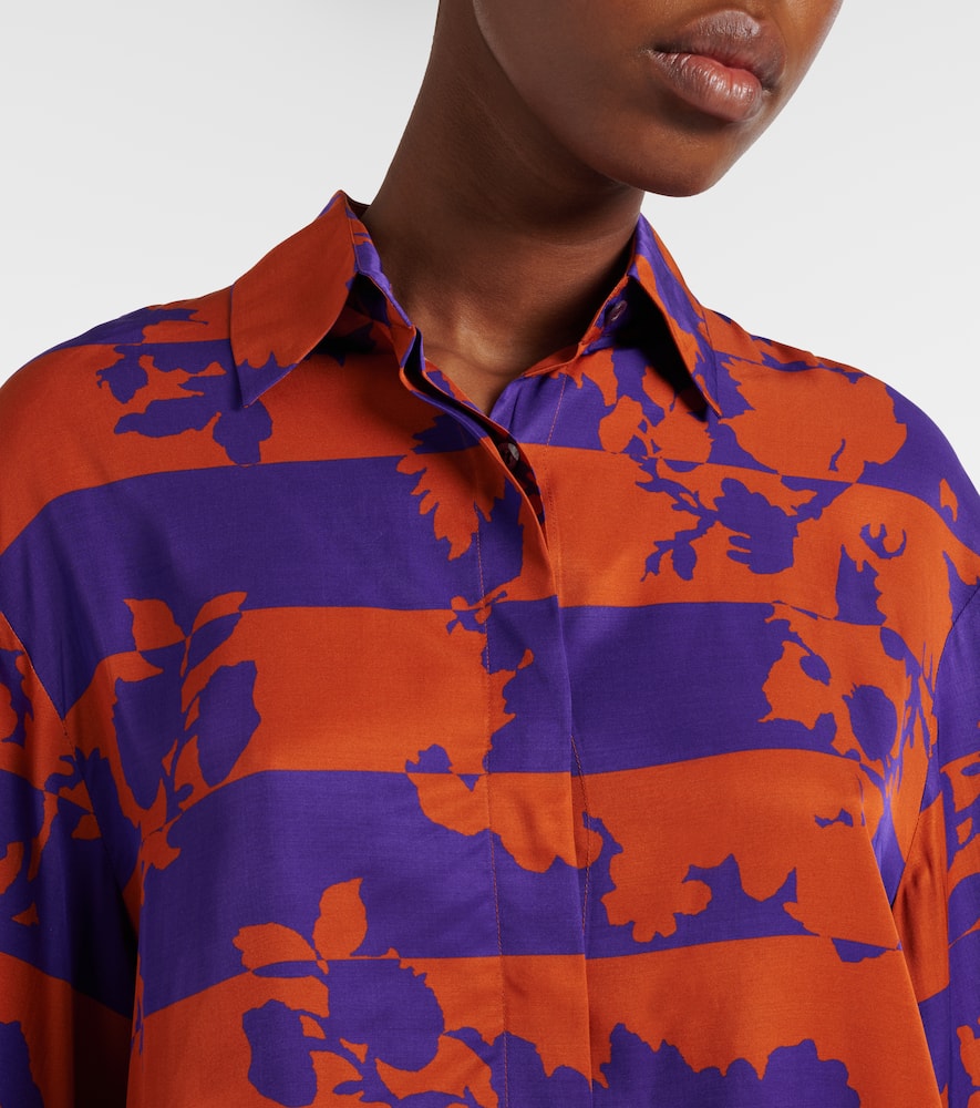 Printed satin shirt