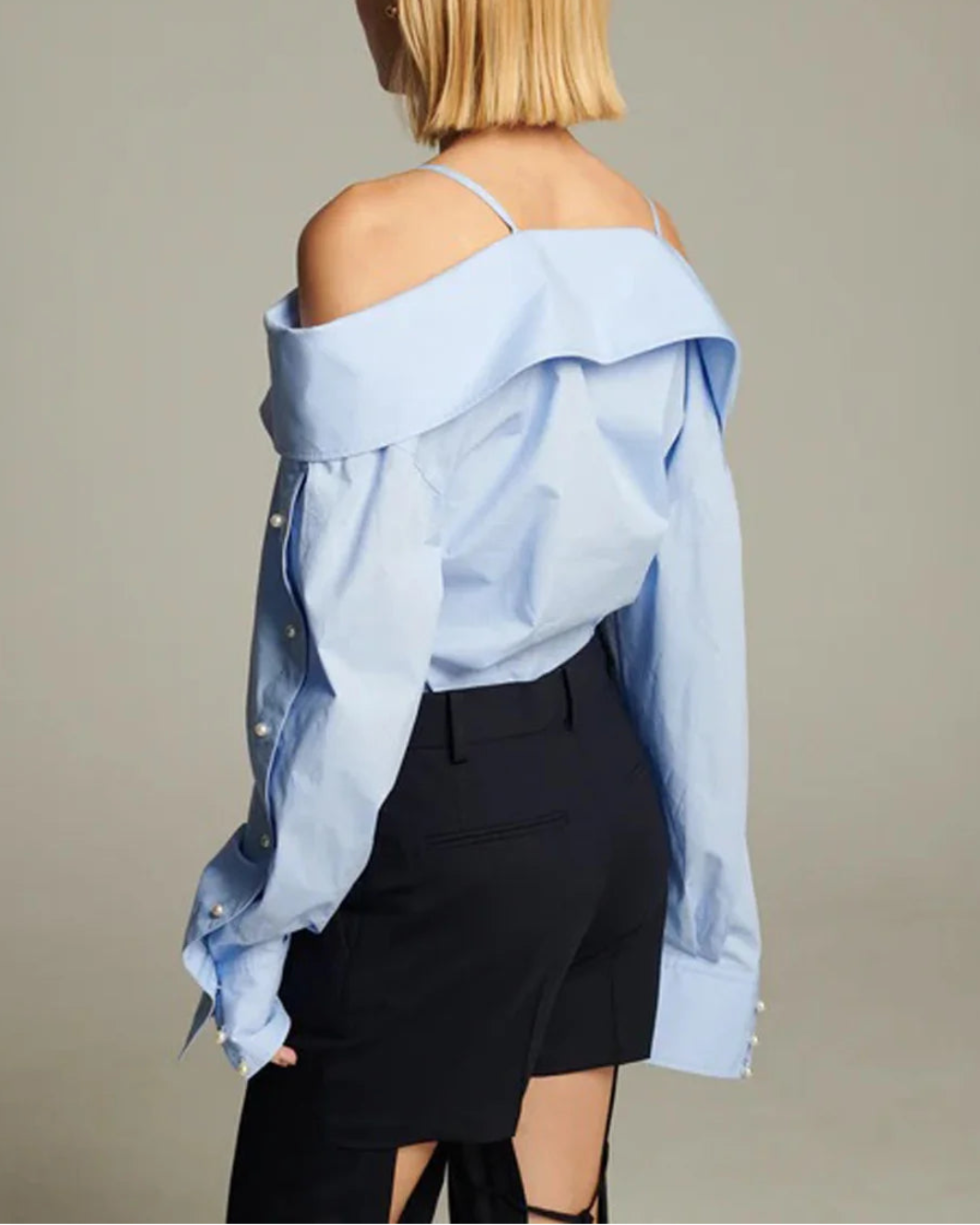 Snap Spaghetti Strap Shirt