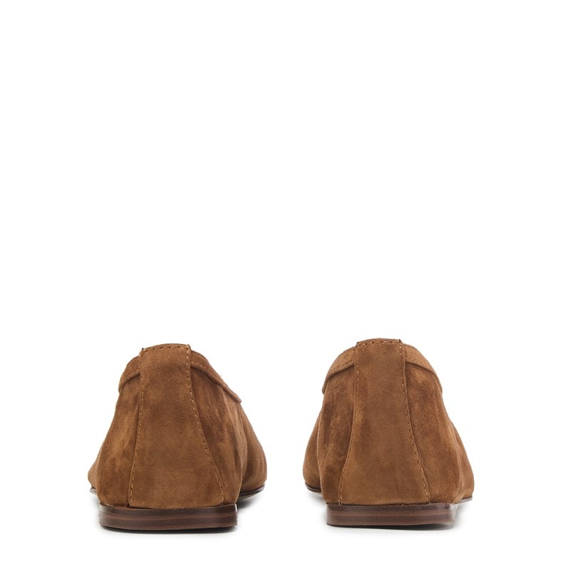 Women's Leni Ballet Flat Shoes (Chestnut Suede)