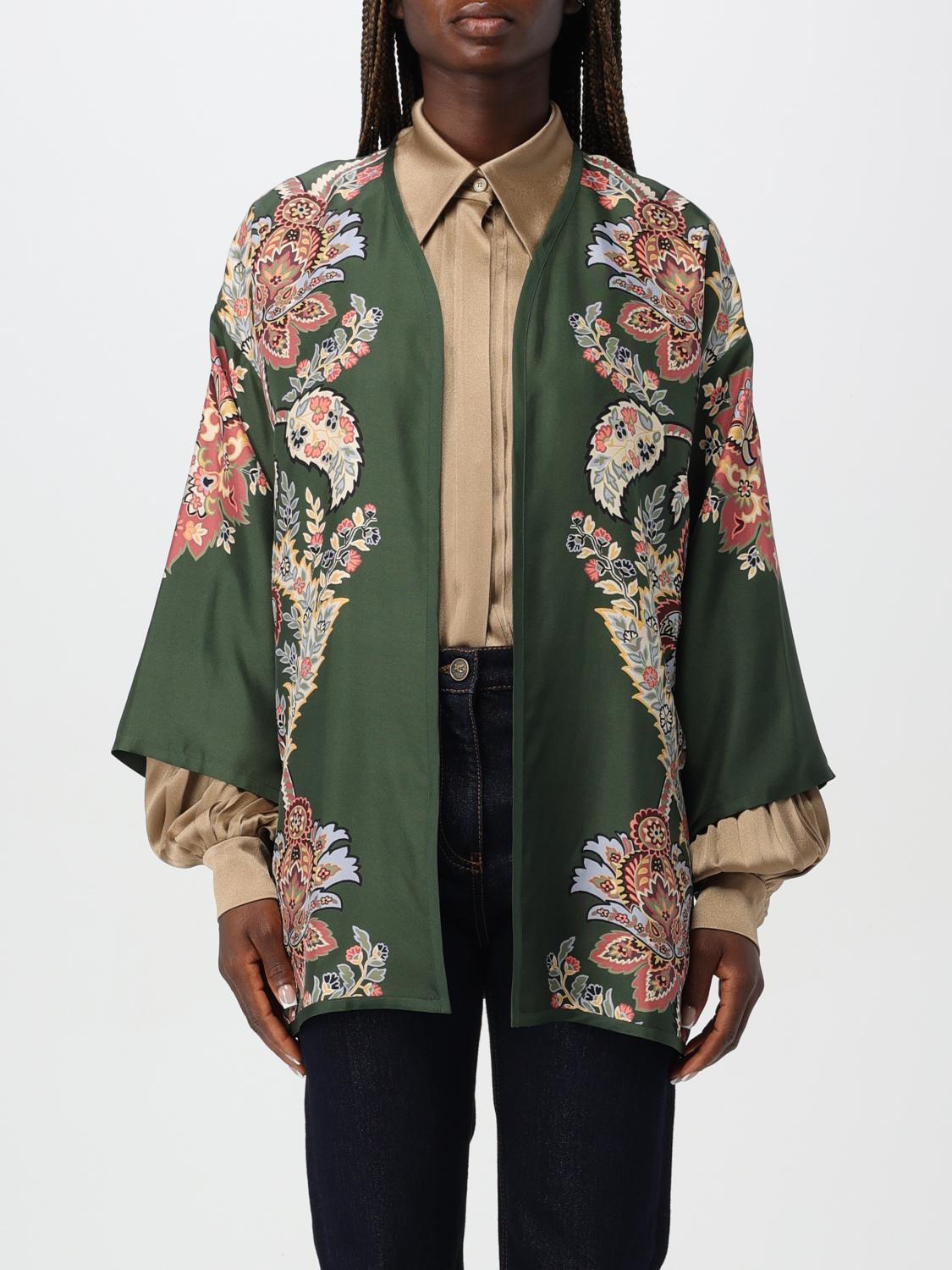 Paisley-print silk jacket - Green