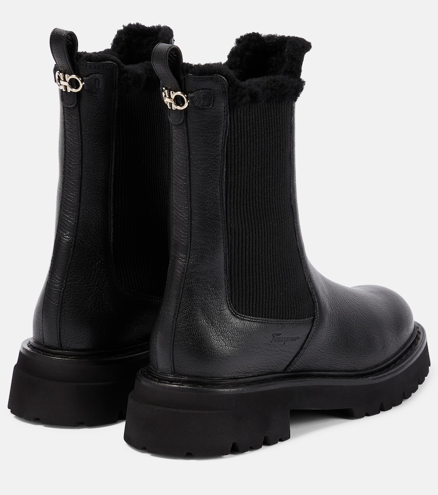 Leather ankle boots
