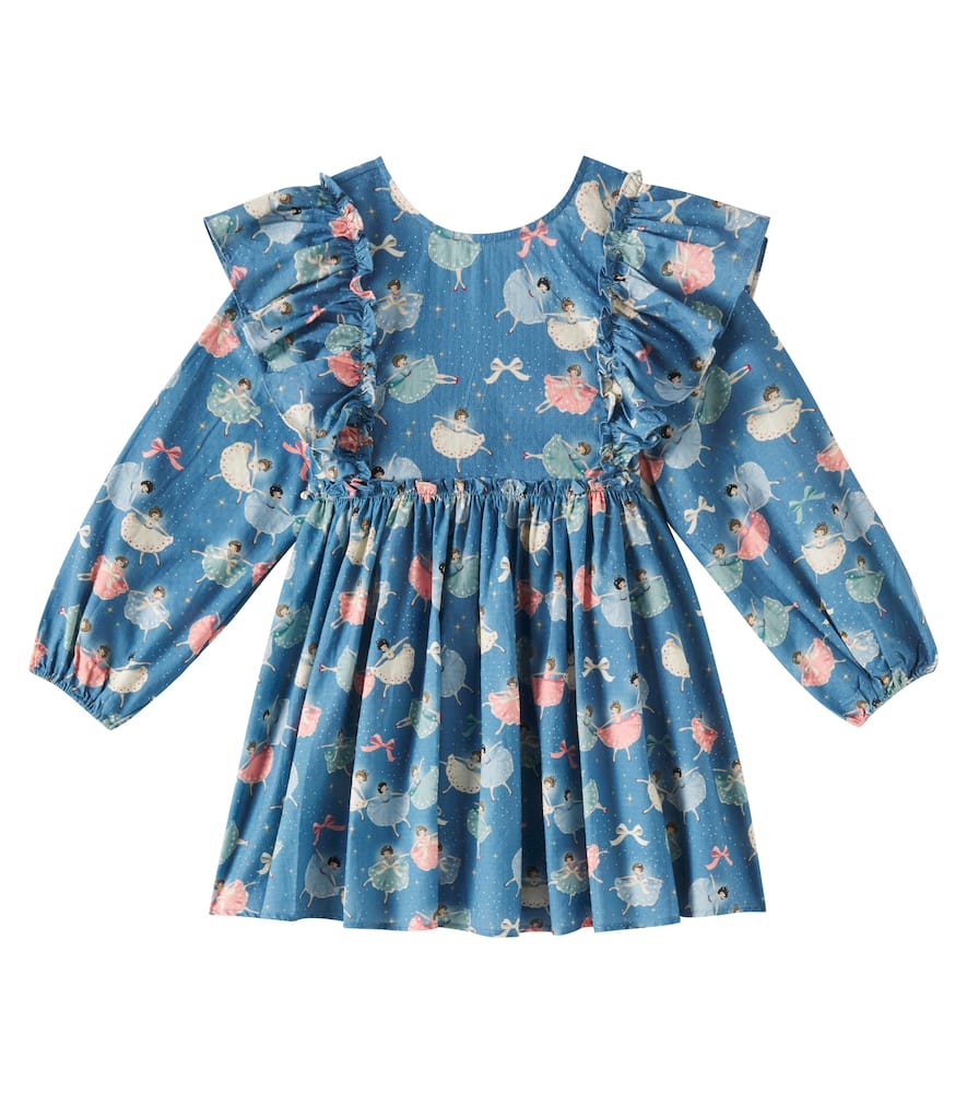 Konges Sløjd Evia bow-detail printed cotton dress