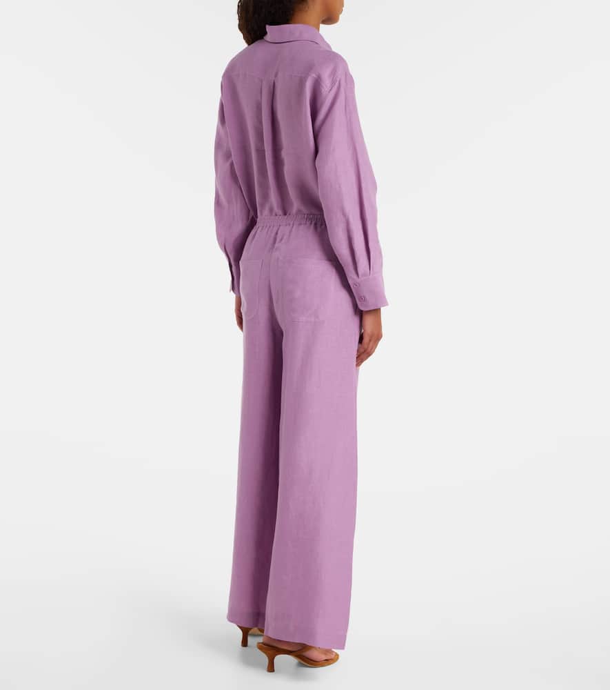 Select linen wide-leg pants