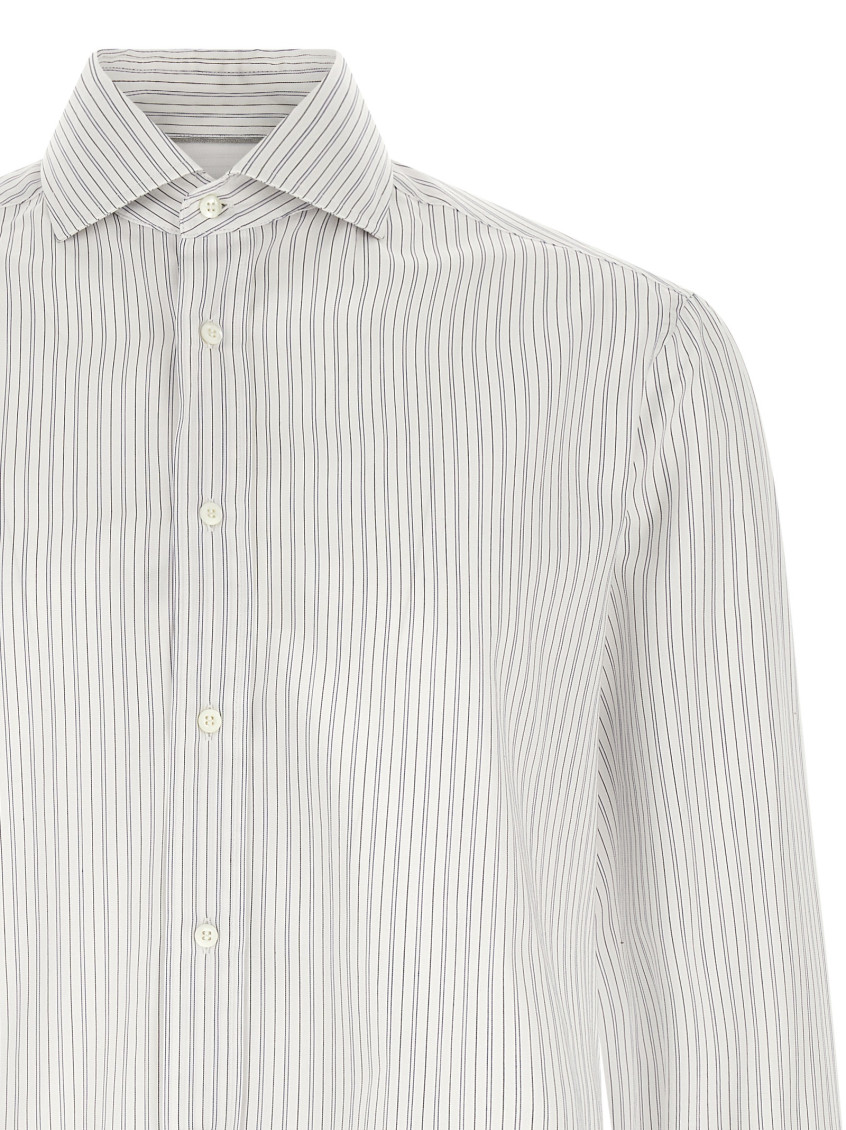 White And Light Blue Cotton Shirt