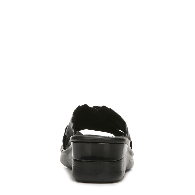 Women's Sahara Slide Sandals (Black Crochet Fabric)