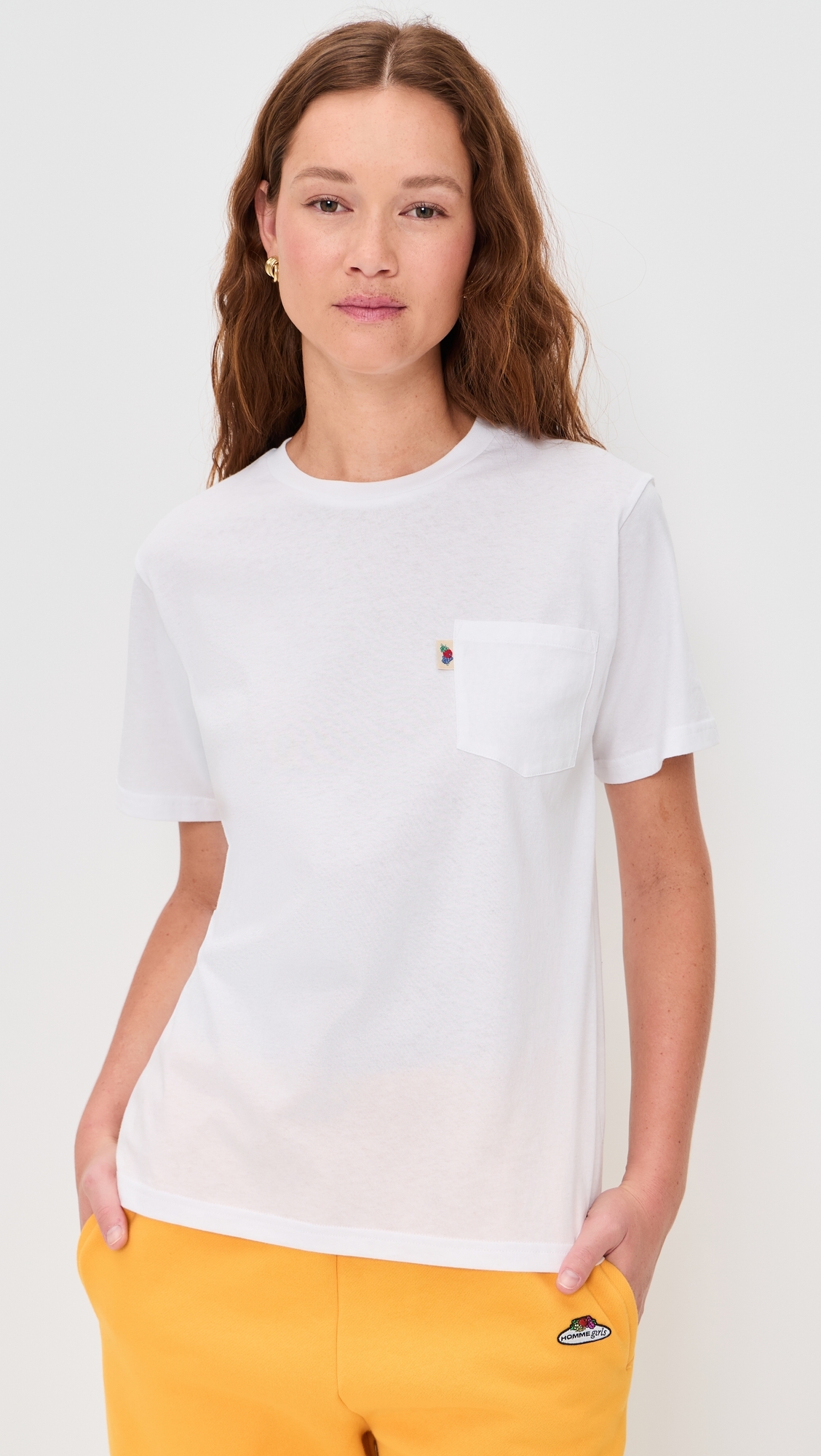 Homme Girls x Fruit of The Loom Pocket Tee White