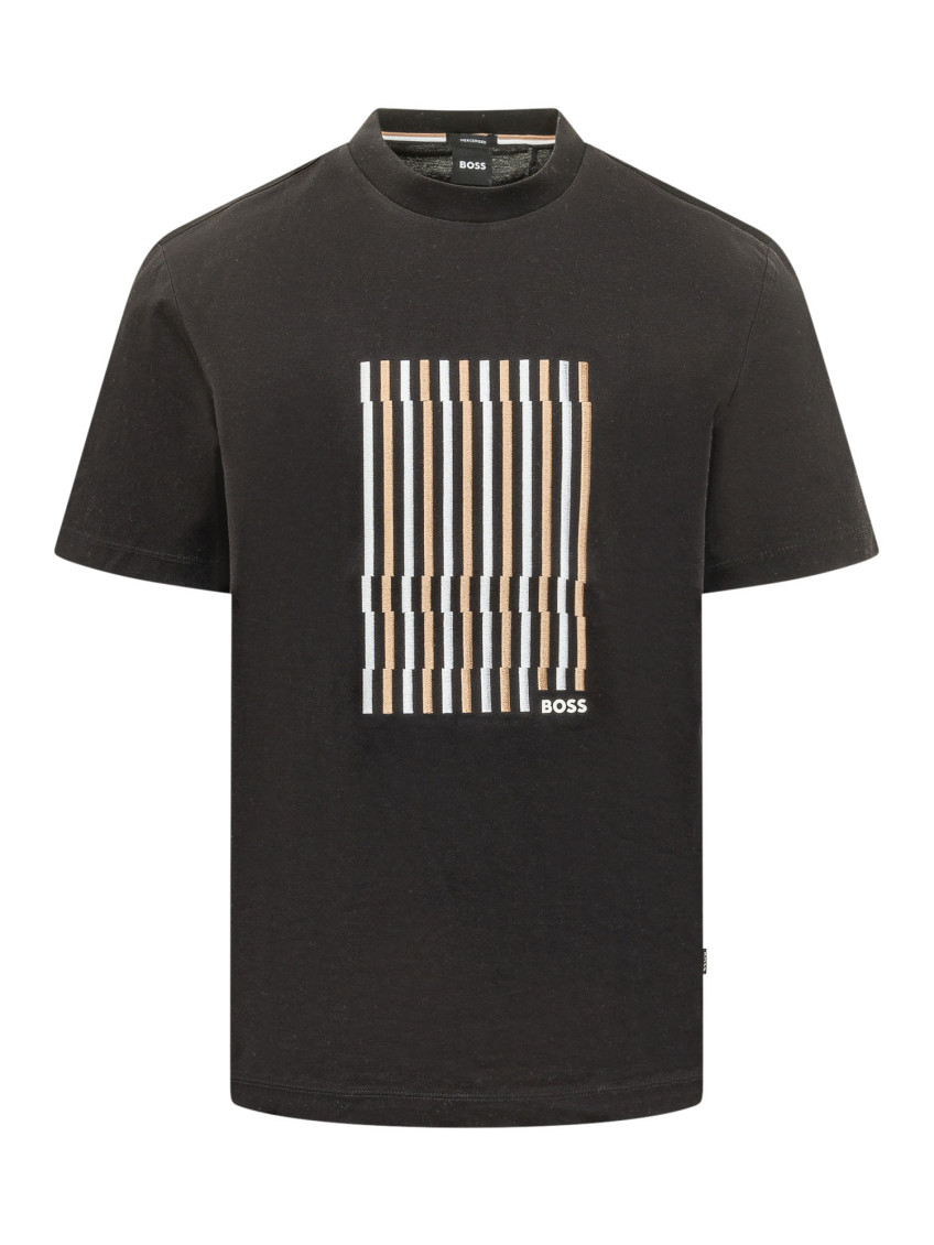 Black Graphic Crew Neck T-Shirt