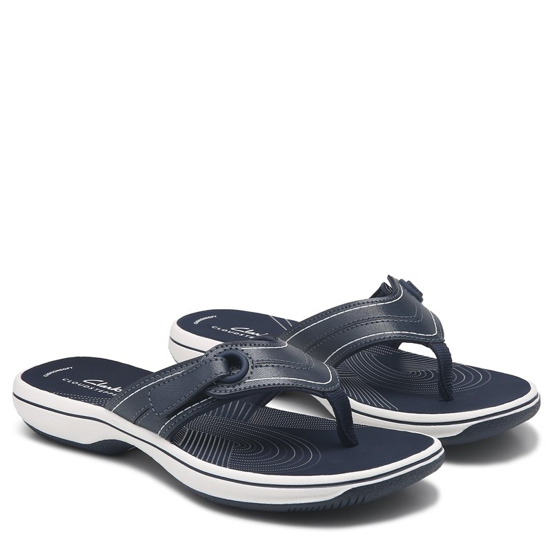 Women's Breeze Reyna Cloudsteppers Flip Flop Sandals (Navy)
