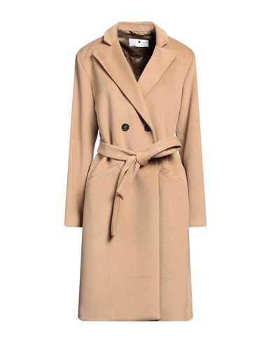 Woman Coat Camel Size 14 Polyester, Viscose, Elastane