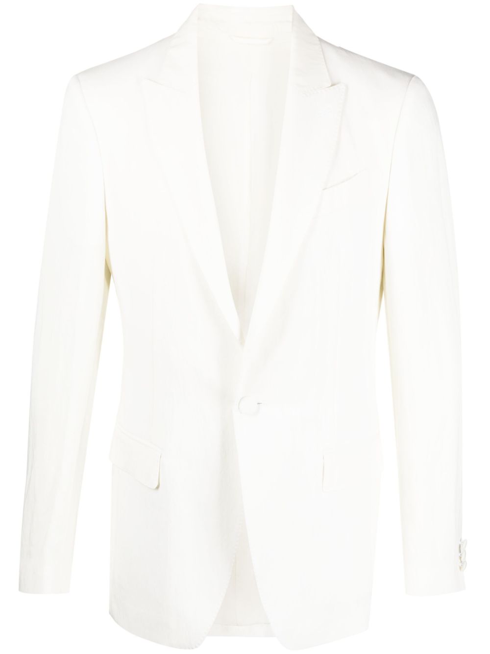 Single-breasted tailored blazer - Neutrals