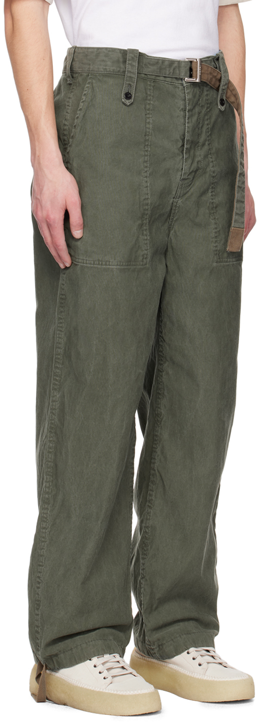 Khaki Belted Trousers