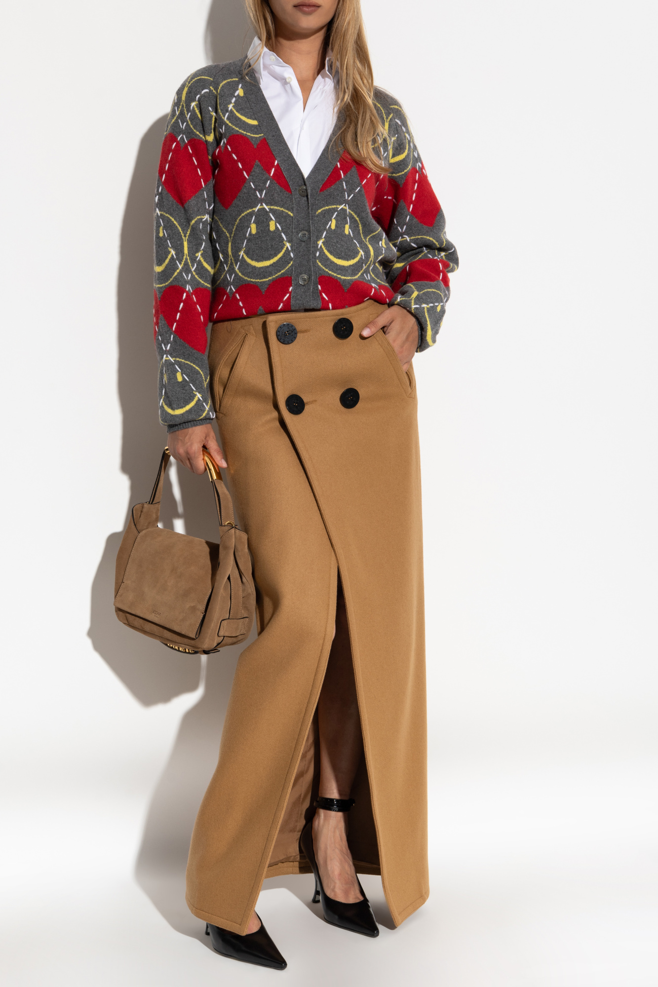 Cardigan From The "Smiley" Collection, Women's, Grey