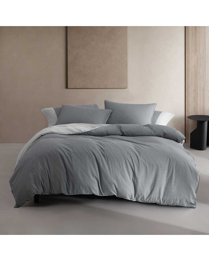 Contrast Weave Sateen Duvet Set