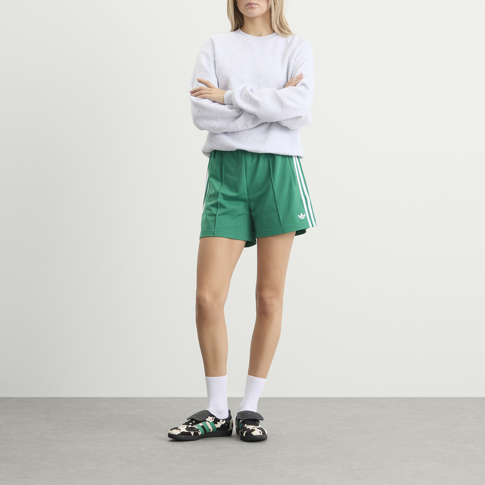 Women's Firebird Shorts in Bold Green/White
