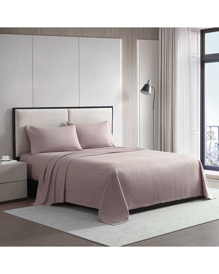 290 Thread Count Stripe Cotton Solid Sheet Set