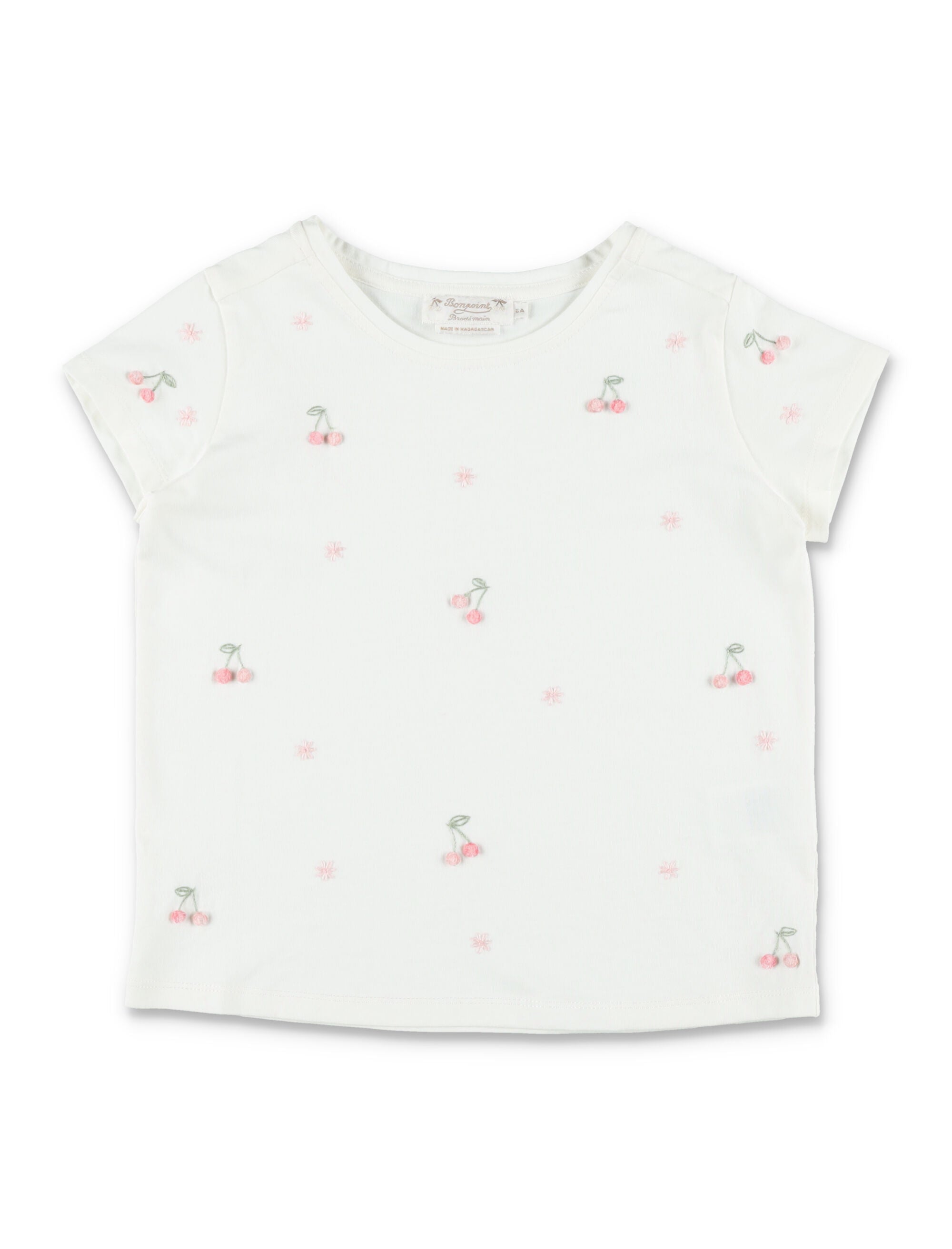 Charming Velvet Cherry T-Shirt for Girls