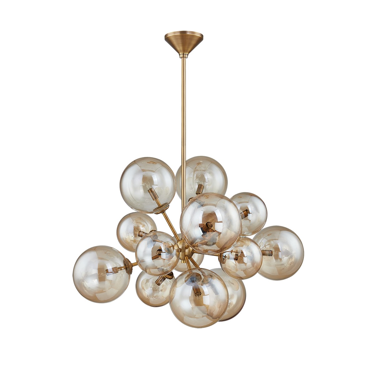 Patina Brass 13 Light Chandelier from the Santee Collection