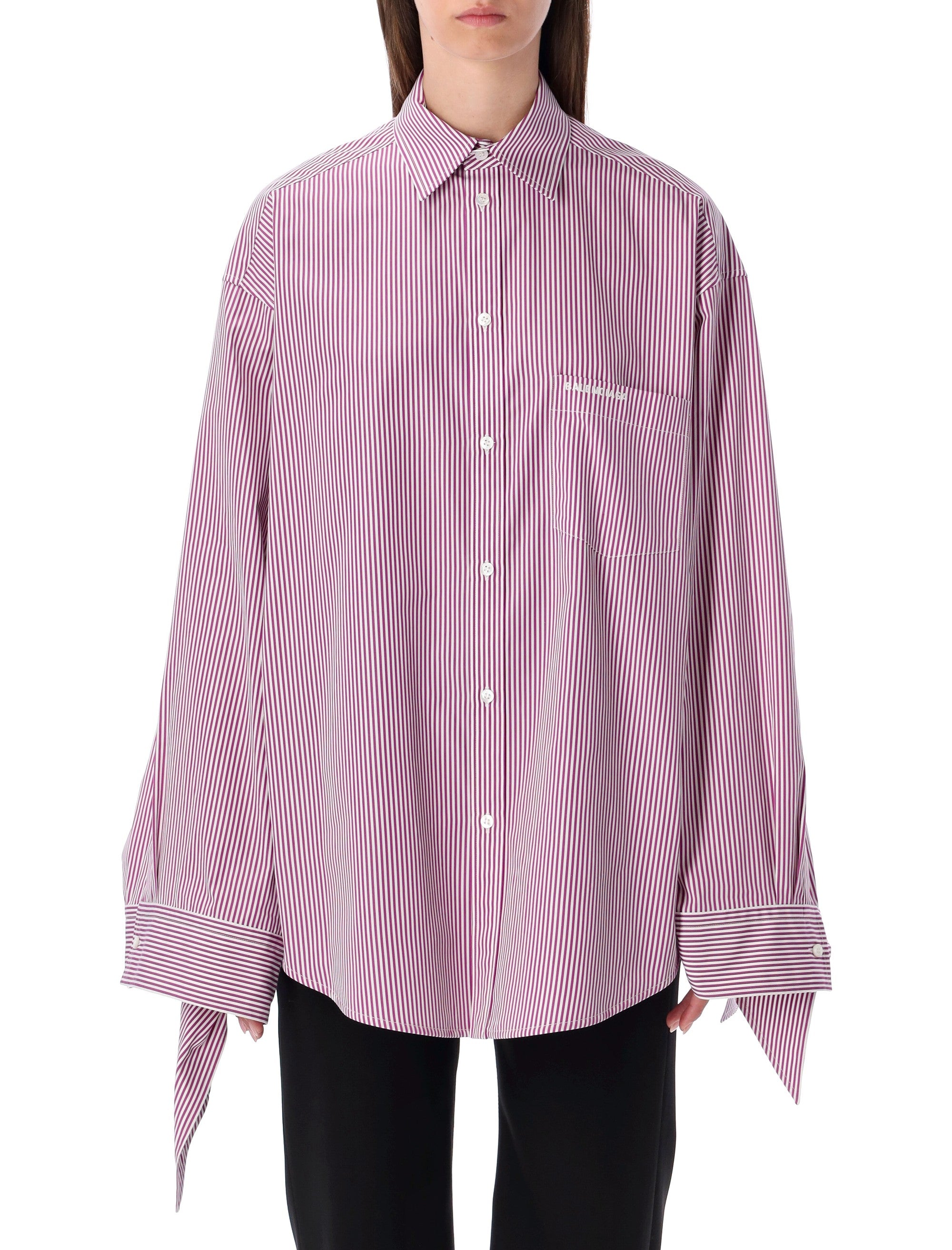 Embroidered Poplin Oversize Shirt