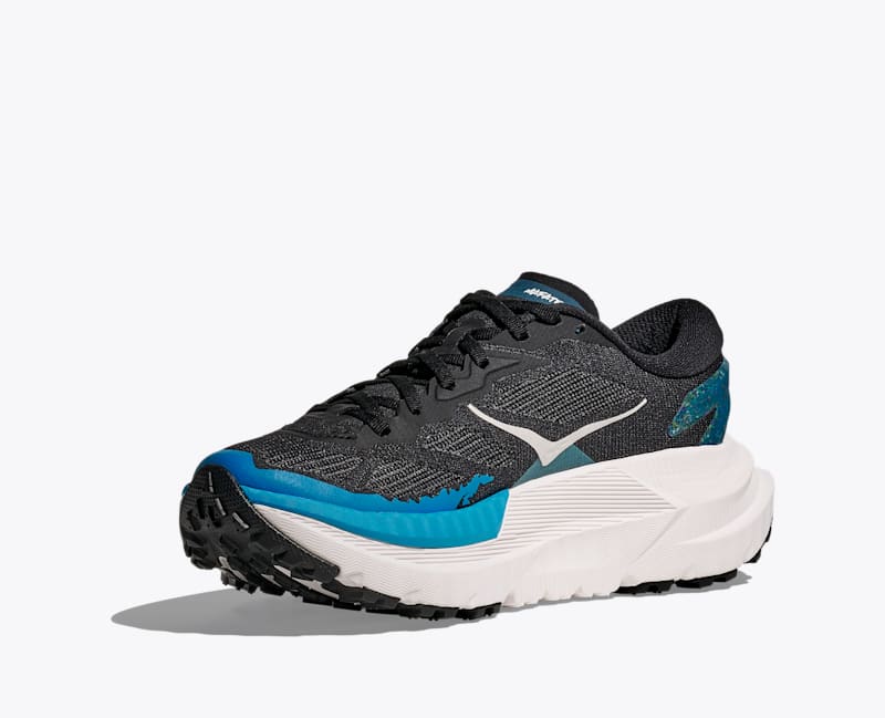HOKA Women's Mafate X Shoes in Black/Skyward Blue
