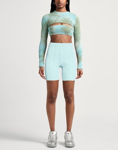Woman Shorts & Bermuda Shorts Sky blue Size XS Viscose, Polyamide