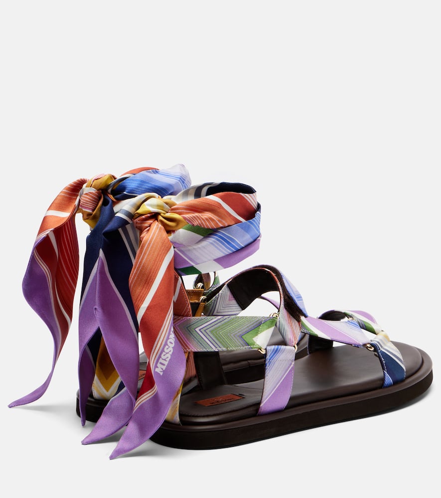 Maud Chevron twill sandals