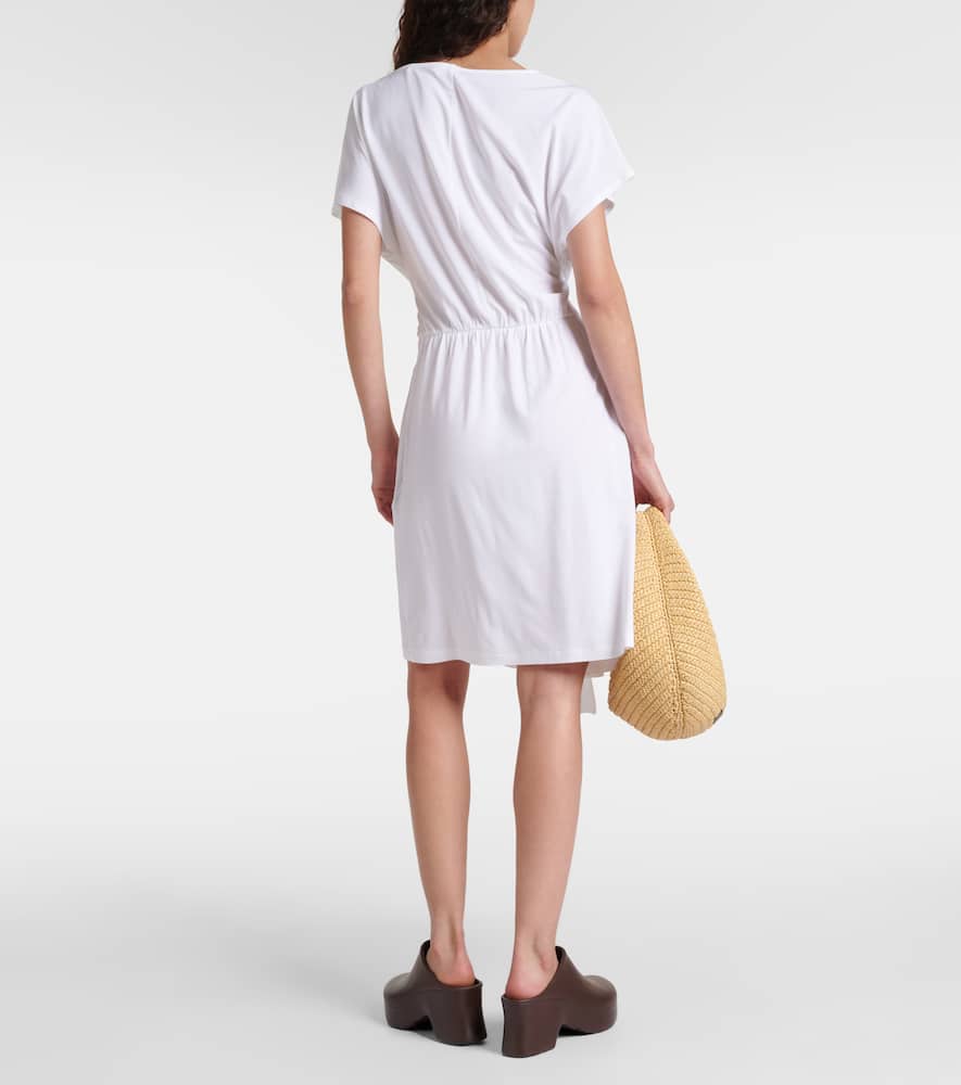 Belted jersey midi dress
