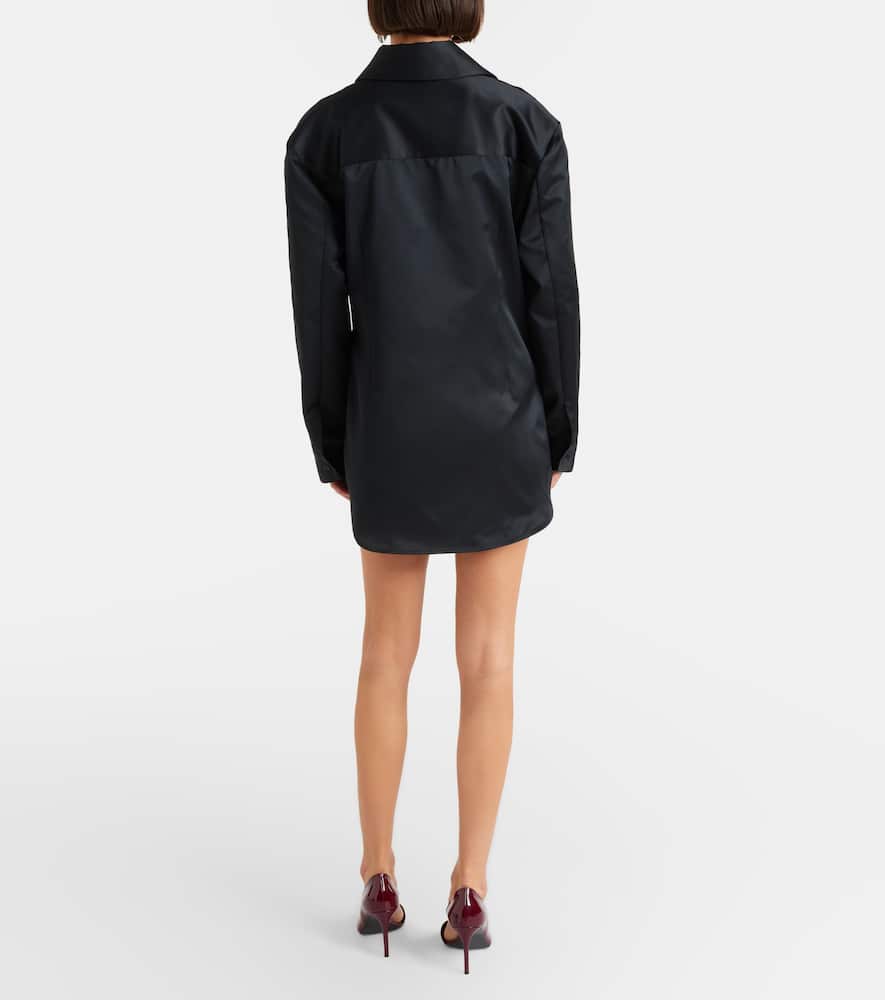 Akita satin shirt dress