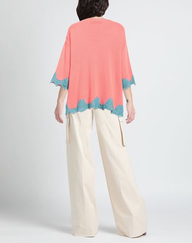 Pink Memories Woman Sweater Salmon pink Size 6 Recycled cotton, Acrylic, Polyamide