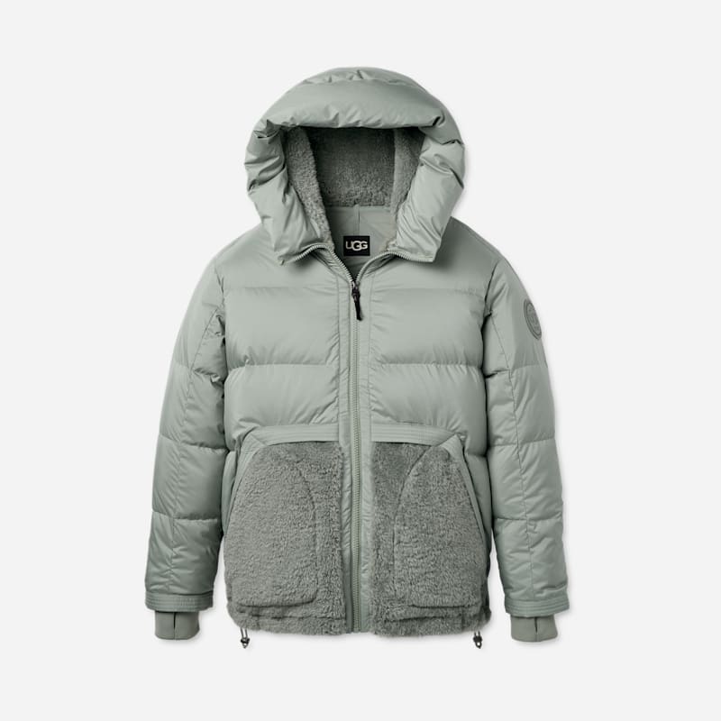 ® Men's MetroPeak Down Puffer Jacket Polyester in Grey Mist