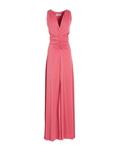 Woman Maxi dress Coral Size M Polyamide, Viscose, Elastane, Polyester