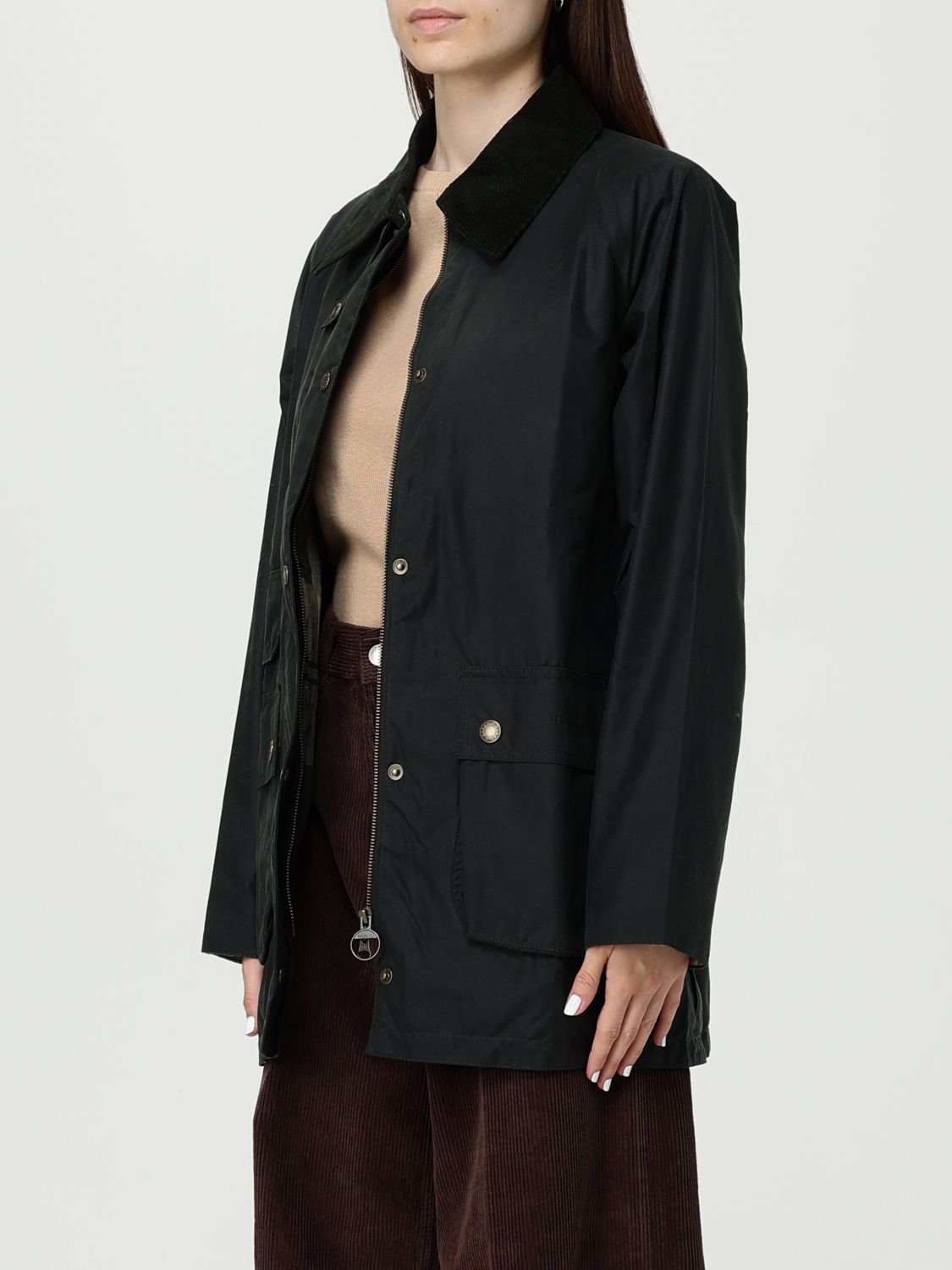 Waxed cotton coat - Green