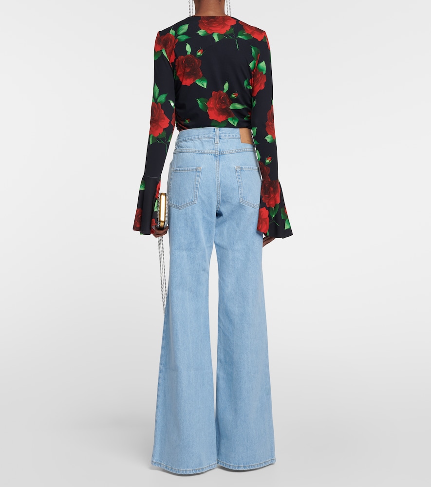 High-rise flared jeans