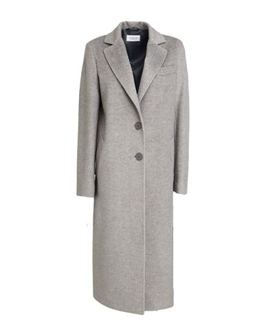 Woman Coat Grey Size 12 Polyester, Acrylic, Wool