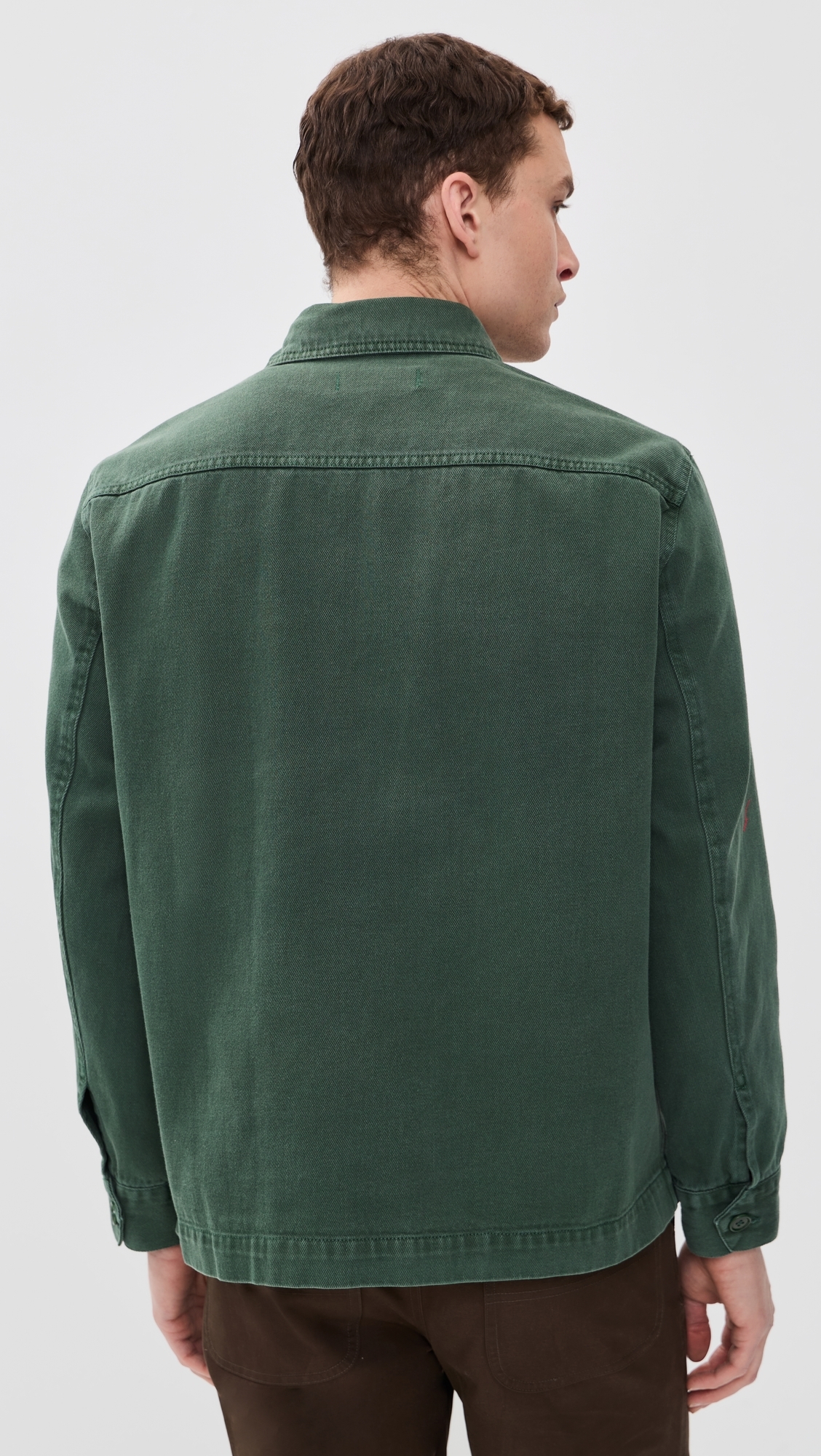 Garment Dyed Work Jacket in Recycled Denim Faded Cypress