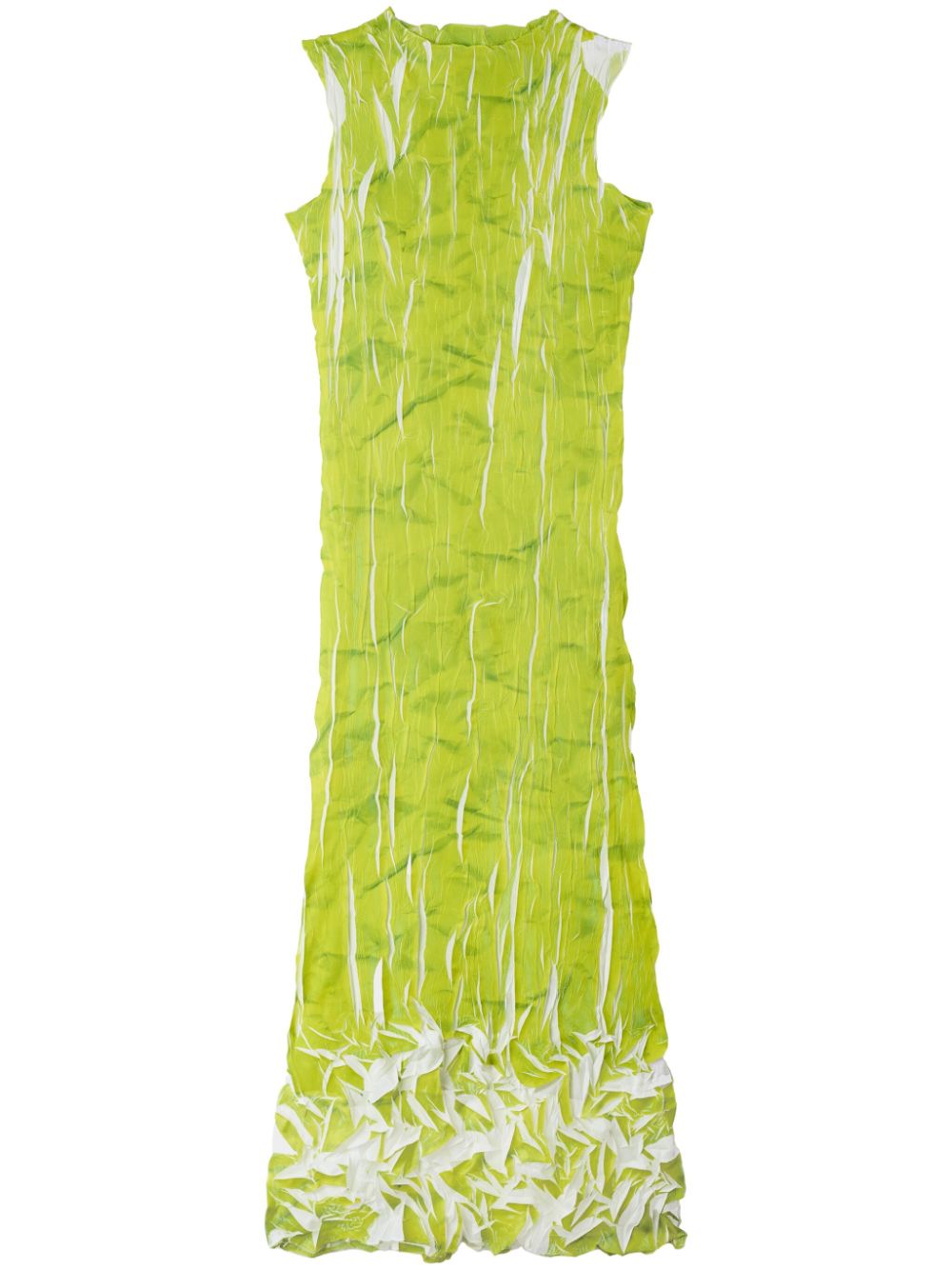 Pleated maxi dress - Green