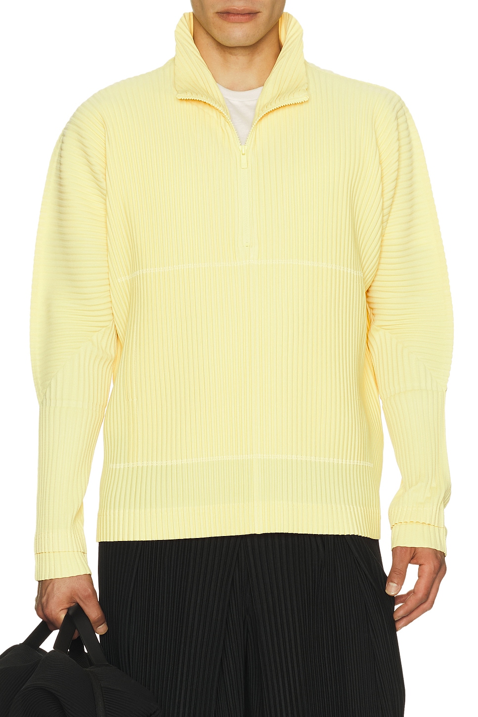 Homme Plisse Issey Miyake Monthly Colors March T-shirt in Agave Yellow - Lemon. 3 also