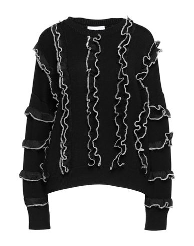 Odì Odì Woman Sweater Black Size L Viscose, Polyester, Polyamide