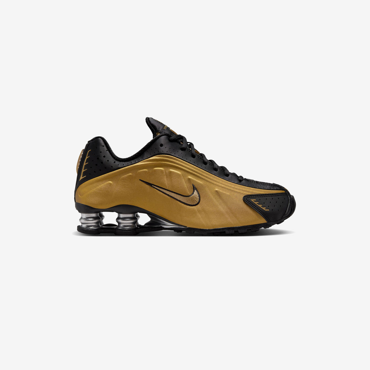 Nike | Wmns Shox R4 - BLACK/MTLC GOLD-MTLC SILVER - female